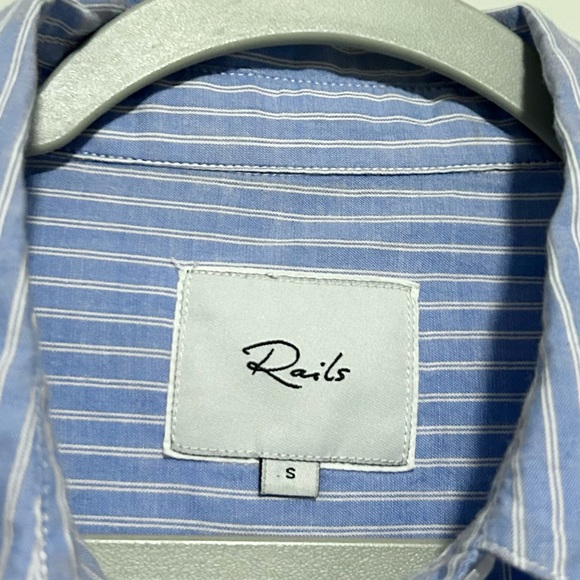 RAILS Lizzi Striped Ruffle Sleeve Button Down Shirt - Picture 6 of 6